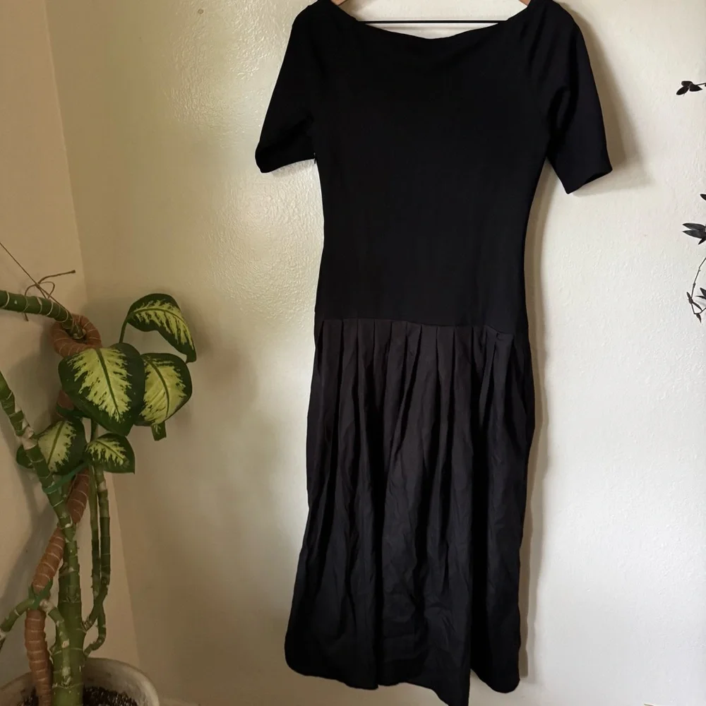 Marcella | Mila European Ponte & Cotton Maxi Dress - Picture 7 of 8